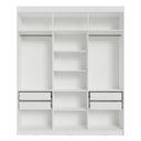 Ver mais imagens de Guarda-roupa Casal 6 Portas Batentes Saturno Madesa Branco/preto