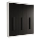 Ver imagem 2 de Guarda-roupa Casal 6 Portas Batentes Saturno Madesa Branco/preto