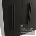 Ver imagem 6 de Guarda-roupa Casal 6 Portas Batentes Saturno Madesa Branco/preto