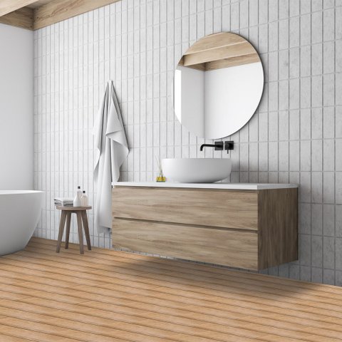 Kit 30 Placas Adesivas Revestimento Madeira Laminado - 60x15cm