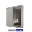 Ver imagem 4 de Guarda Roupa Solteiro c/Espelho Ripado Milano - Arbo Design