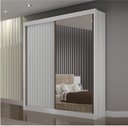 Ver imagem 1 de Guarda Roupa Solteiro c/Espelho Ripado Milano - Arbo Design