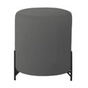 Ver imagem 1 de Puff Decorativo Thor Ferro Base Preta Veludo Cinza - Montanaris Decor