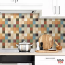 Ver imagem 2 de Papel de Parede Pastilhas Moderno Autocolante Lavável Adesivo