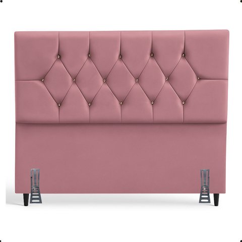 Cabeceira para Cama Casal Queen 160 Cm Olívia e Frame Suede:rose