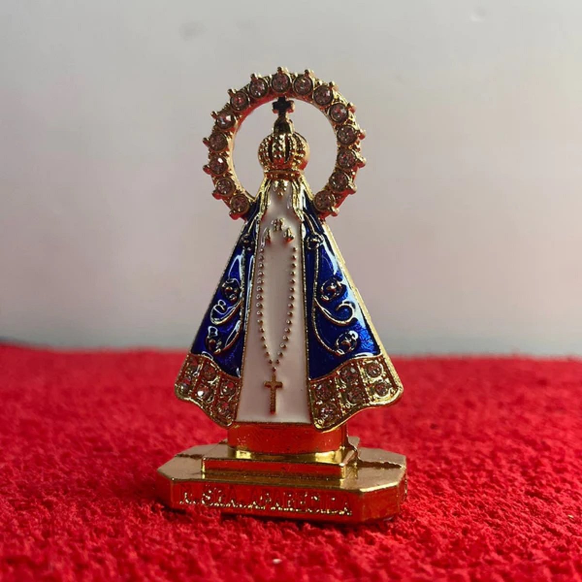 Imagem Mini Nossa Senhora Aparecida Carro Esplendor Strass - 3