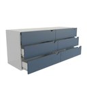 Ver imagem 5 de Cômoda Veneza 6 Gavetas Branco/Azul - Panorama Móveis