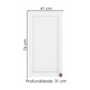 Ver imagem 2 de Armário Aéreo 41 Cm 1 Porta Unna Branco Poliman