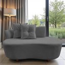 Ver imagem 1 de Namoradeira Sofá Feijão Suria Orgânica Couro Cinza