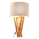 Ver imagem 3 de Abajur de Chão Star com Pés de Madeira Maciça - Offwhite