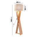 Ver imagem 2 de Abajur de Chão Star com Pés de Madeira Maciça - Offwhite