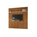 Ver imagem 3 de Estante Home Theater com Bancada Suspensa Luna com Aparador para Sala Buffet Monza Cinamomo Off