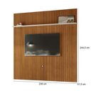 Ver imagem 4 de Estante Home Theater com Bancada Suspensa Luna com Aparador para Sala Buffet Monza Cinamomo Off