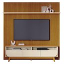 Ver imagem 2 de Estante Home Theater com Bancada Suspensa Luna com Aparador para Sala Buffet Monza Cinamomo Off