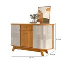 Ver mais imagens de Estante Home Theater com Bancada Suspensa Luna com Aparador para Sala Buffet Monza Cinamomo Off