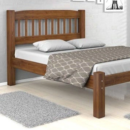 Cama Casal Madeira Maciça Itália - Castanho - 4