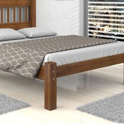 Cama Casal Madeira Maciça Itália - Castanho - 5