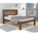 Ver imagem 2 de Cama Casal Madeira Maciça Itália - Castanho