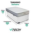 Ver imagem 3 de Bicama Baú com Colchão Solteiro Orthopedic D33 Branco Vtech