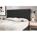 Ver imagem 2 de Cabeceira Madri Preto Estofada para Cama Box Casal 144cm Quarto Luxo Jbe Móveis