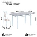 Ver imagem 3 de Conjunto Sala de Jantar com 6 Cadeiras Lívia Branco/Arabesco