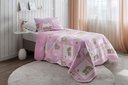 Ver imagem 3 de Kit Colcha Patchwork Infantil Menina 180x220 Solteiro - Ursinhos