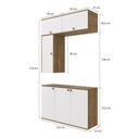 Ver imagem 2 de Conjunto para Banheiro Kappesberg Celeste 4 Peças Nogueira/branco 120cm