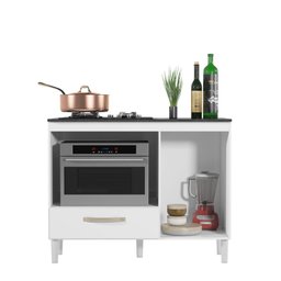 Balcão para Cooktop 1 Porta 1 Gaveta Fit  - 3