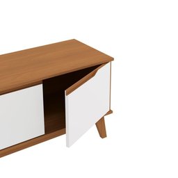 Rack Kappesberg 3 Portas Canela/branco 136cm - 3 Rack Kappesberg 3 Portas Canela/branco 136cm - 3