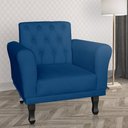 Ver imagem 4 de Poltrona Decorativa Classic Capitonê Suede Diversas Cores - DS Estofados - Azul Marinho