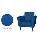 Ver imagem 2 de Poltrona Decorativa Classic Capitonê Suede Diversas Cores - DS Estofados - Azul Marinho