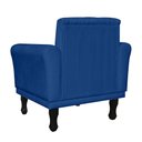 Ver imagem 3 de Poltrona Decorativa Classic Capitonê Suede Diversas Cores - DS Estofados - Azul Marinho