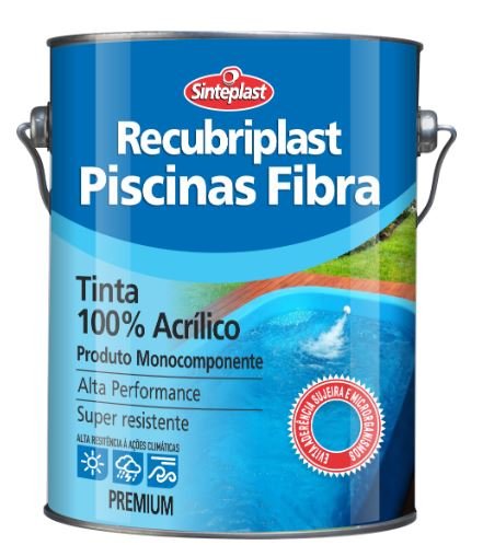 Tinta Piscina Fibra Base Solvente 3,6Lt cor Azul - 1