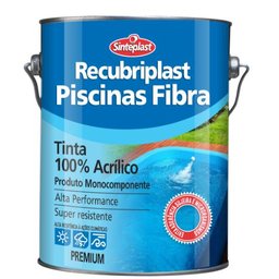 Tinta Piscina Fibra Base Solvente 3,6Lt cor Azul - 1