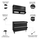 Ver imagem 4 de Armário de Cozinha com Nichos Cp01 para Pia 100cm M24 Preto - Mpozenato
