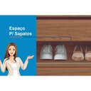 Ver imagem 3 de Guarda Roupa Casal 3 Portas de Correr (1 C/ Espelho) e 2 Gavetas C/ Pés Maringá Jatobá - Santos