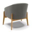 Ver imagem 5 de Kit 02 Poltronas Stella Suede Grafite Base Madeira Castanho - D’Rossi