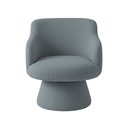 Ver mais imagens de Poltrona Jade Base Cone Giratória Bouclé Azul Claro - Nexta Casa