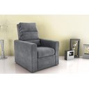 Ver imagem 1 de Poltrona Reclinável Mx14 Turin Veludo Cinza E425 - Matrix