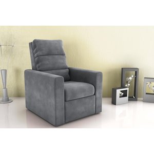 Poltrona Reclinável Mx14 Turin Veludo Cinza E425 - Matrix