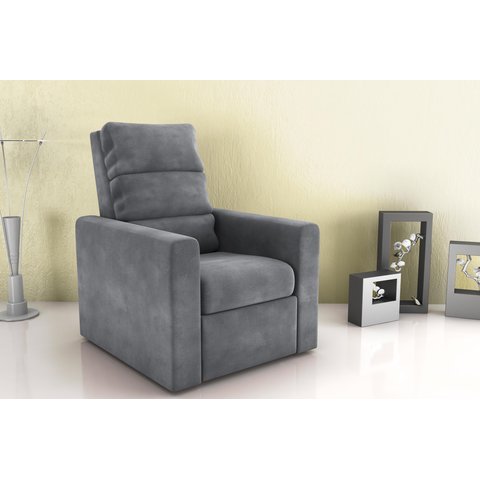 Poltrona Reclinável Mx14 Turin Veludo Cinza E425 - Matrix
