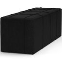 Ver imagem 6 de Puff Decorativo Living Sala de Estar 140 cm Roma W01 Couríssimo Preto - Lyam Lyam Decor