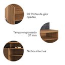 Ver imagem 2 de Estante Home para TV até 65 Polegadas 2 Portas 5 Prateleiras 1 Nicho Pernambuco Colibri