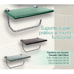 Papeleira C/ Suporte 16x13 Cm - 8mm - Verde - 4