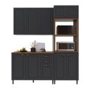 Ver imagem 2 de Cozinha Modulada 3 Peças 1 Torre Quente 1 Balcão com Tampo 1 Aéreo 100% MDF Bari