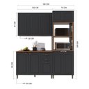 Ver imagem 3 de Cozinha Modulada 3 Peças 1 Torre Quente 1 Balcão com Tampo 1 Aéreo 100% MDF Bari