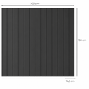 Ver imagem 7 de Painel Lambri Cabeceira King 180x203cm MDF Autoadesivo Parede: Preto
