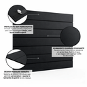 Ver imagem 6 de Painel Lambri Cabeceira King 180x203cm MDF Autoadesivo Parede: Preto