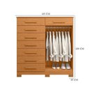 Ver imagem 3 de Kit Guarda Roupa Casal Mercure 6 Portas e Cômoda Verona 8 Gavetas MDP Cinamomo