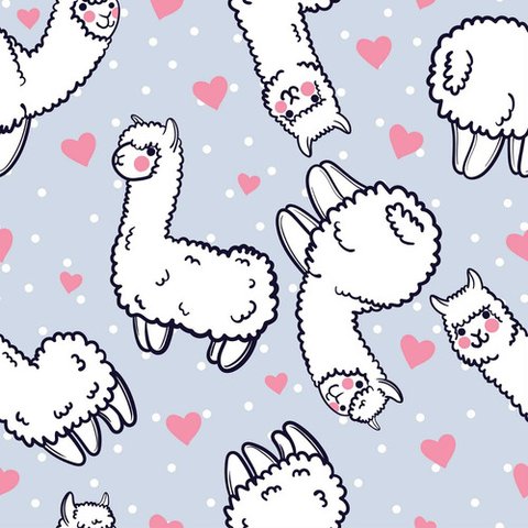 Papel de Parede Decorativo Temático Baby Llhamas Fofinhas 3,3m